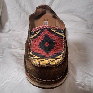 Myra Brown Womens Size 8 Brown Indian Tribal Slip On Shoes